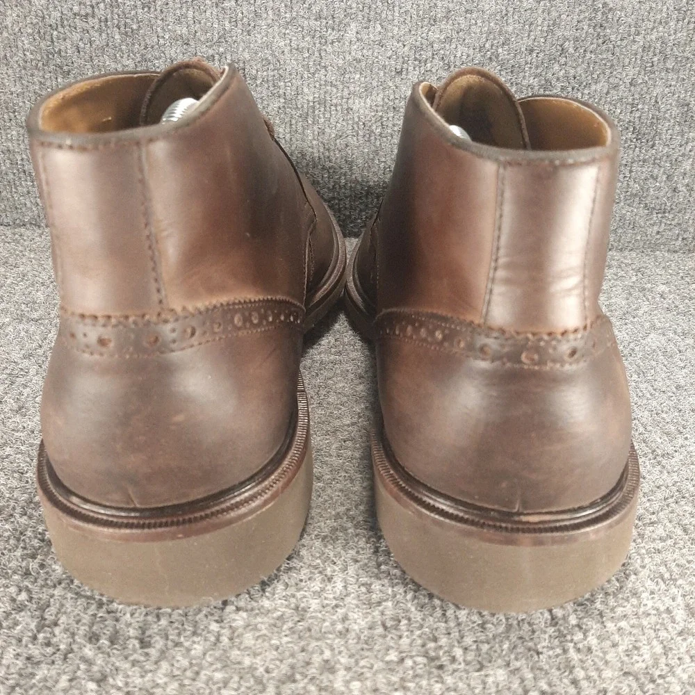 Florsheim Men's Chukka Ankle Boots Brown 100% Leather Tie Top 10-10.5 D READ